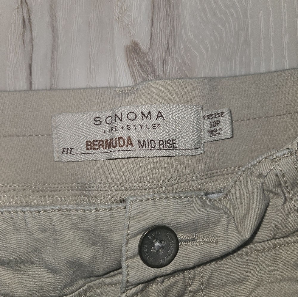 Women’s Bermuda Shorts Bundle Size 10 White Stag Sonoma Cargo Black Khaki - Picture 5 of 16